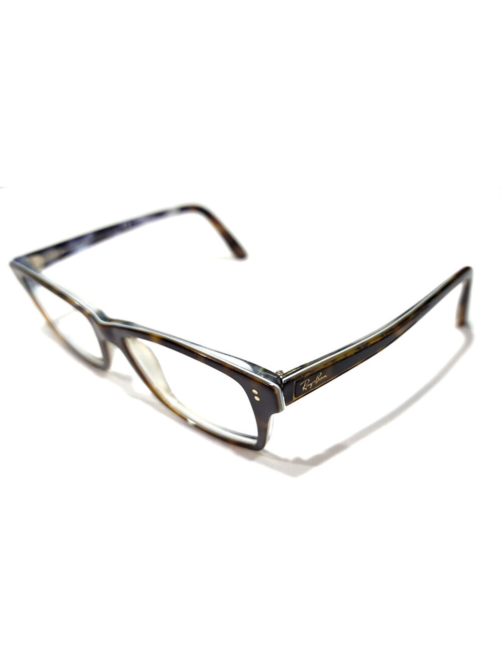 Ray Ban RB5225 5023 Tortoise Blue Rectangle Eyeglasses Frame 52-17 140